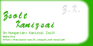 zsolt kanizsai business card